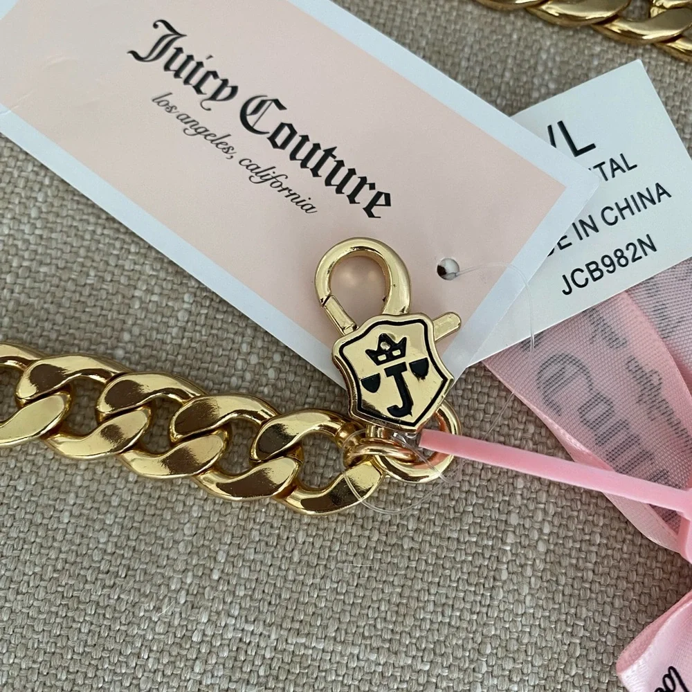 JUICY COUTURE WOMEN’S GOLD METAL BELT SIZE: M/L - Picture 8 of 10
